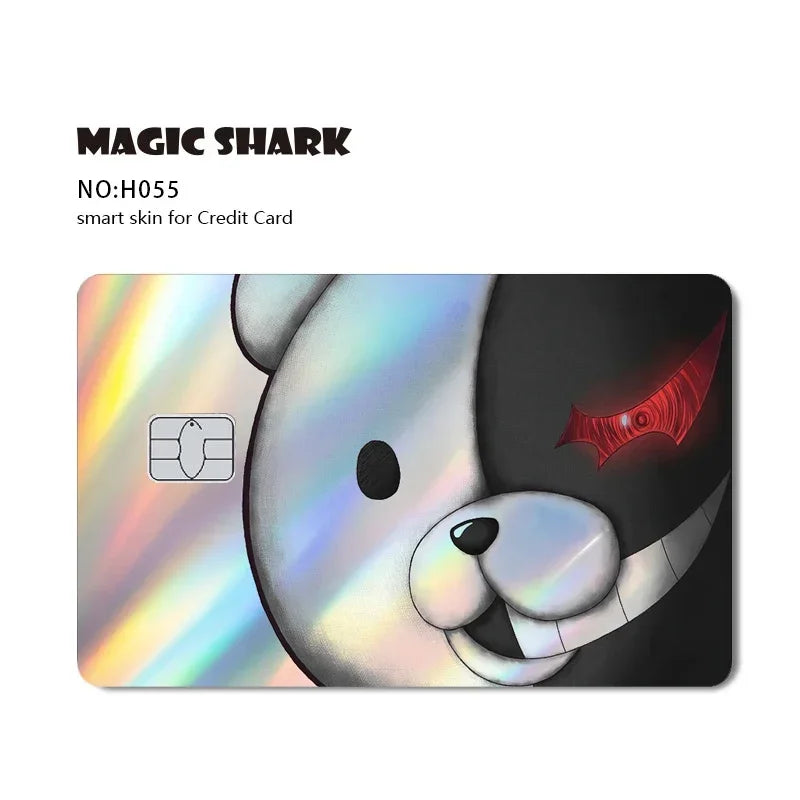 Magic Shark Mcloving Spider Anime Shinny Laser Holographic Matte Skin Film Sticker for Debit Bank Credit Card