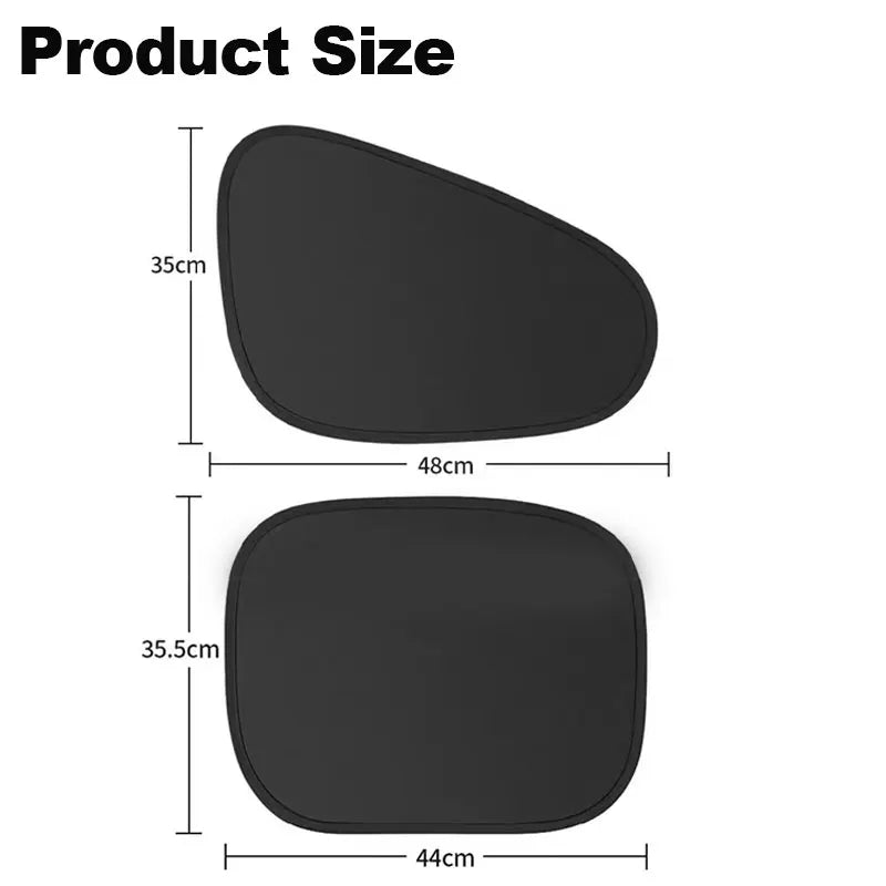 Summer Electrostatic Sun Visor for Car Side Window 4-Layer Sun Shade Curtains Anti-Glare UV-Blocker Auto Sun Protection Cover