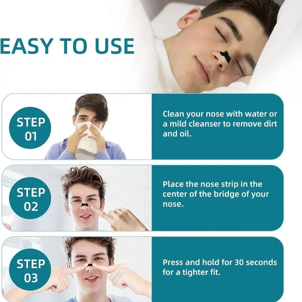 30Pcs New Hypoallergenic Nose Strips Breathable Nasal Congestion Breath Nasal Strips Non-Invasive Relief Strips Better Breathing