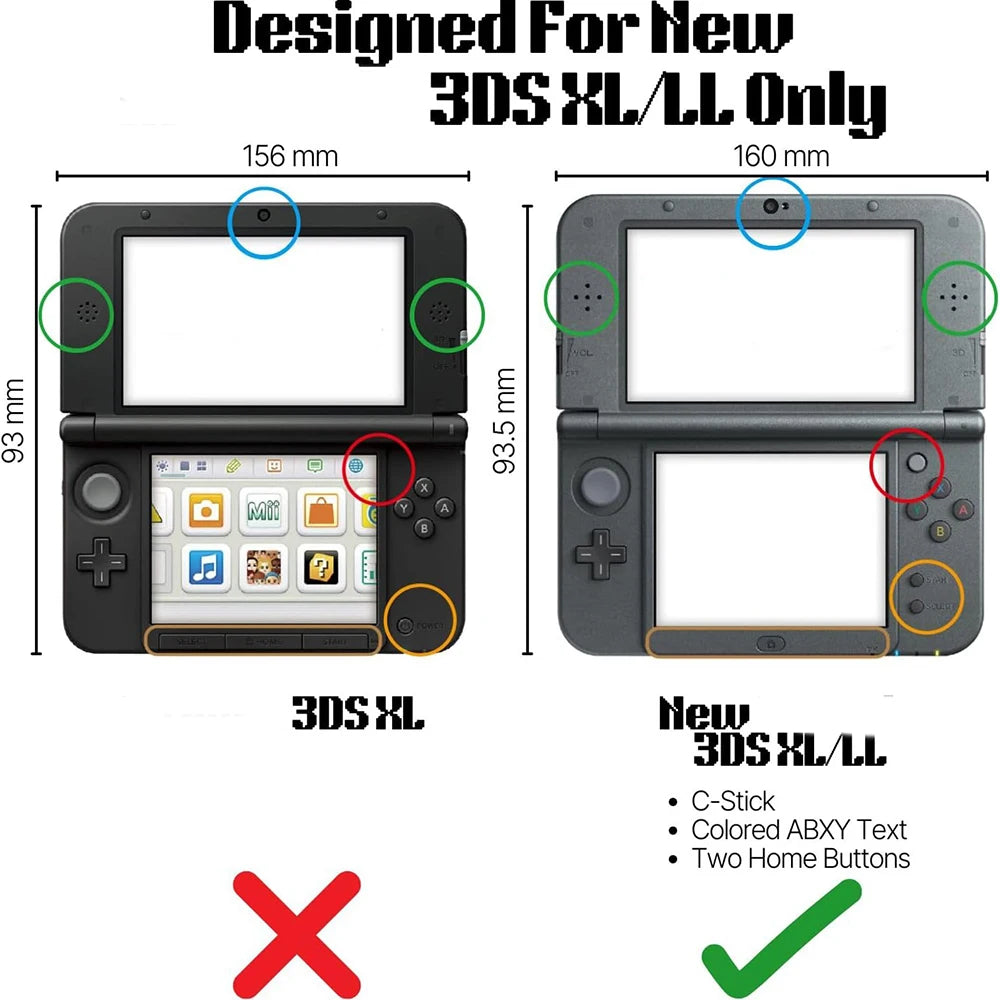 Skin Case For NEW 3DSXL Matte Hard Protective Shell Cover For NEW 3DS XL LL Game Console w/ Stylus Pen Game Accessories