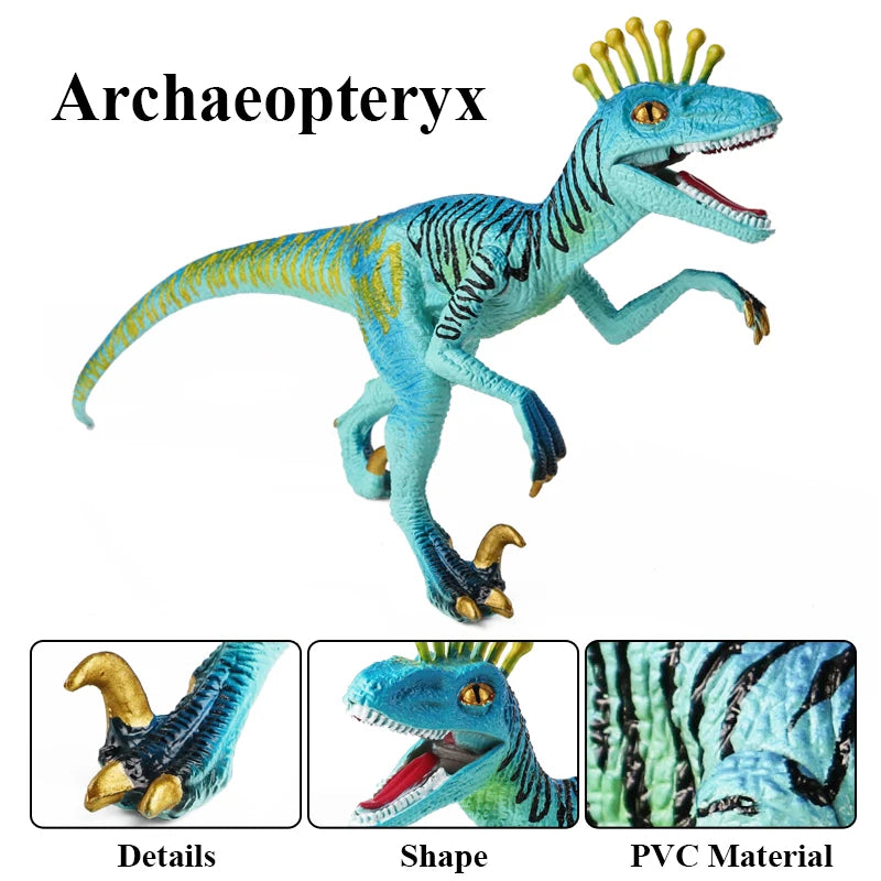 Oenux Jurassic Dinosaur World Eoraptor Dilophosauridae Mosasaurus Velociraptor T-Rex Animasl Model Action Figures Kid Toy Gift