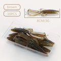10pcs silicone soft bait lobster fishing bait 8cm sunken shrimp rotating double tail sea fishing outdoor fishing accessories