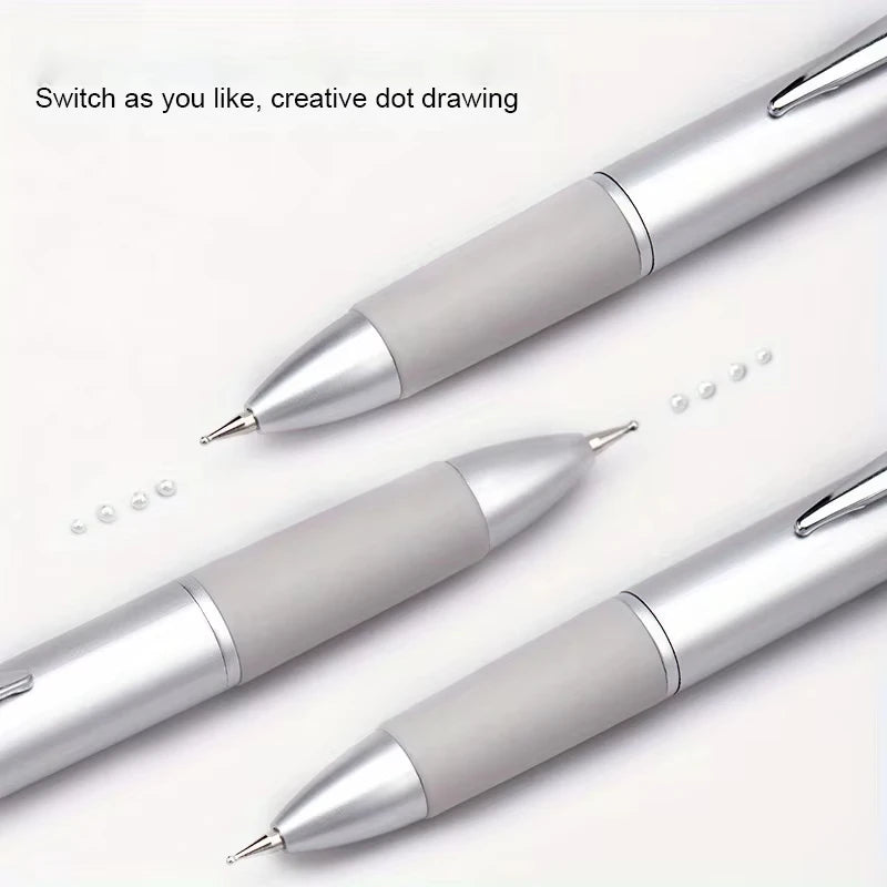 6 in 1 Nail Art Dotting Tools Disc Nail Drill Point Nail Tools Dot Painting Tool Nail Point Drill Pen for Dot Drawing Home Salon