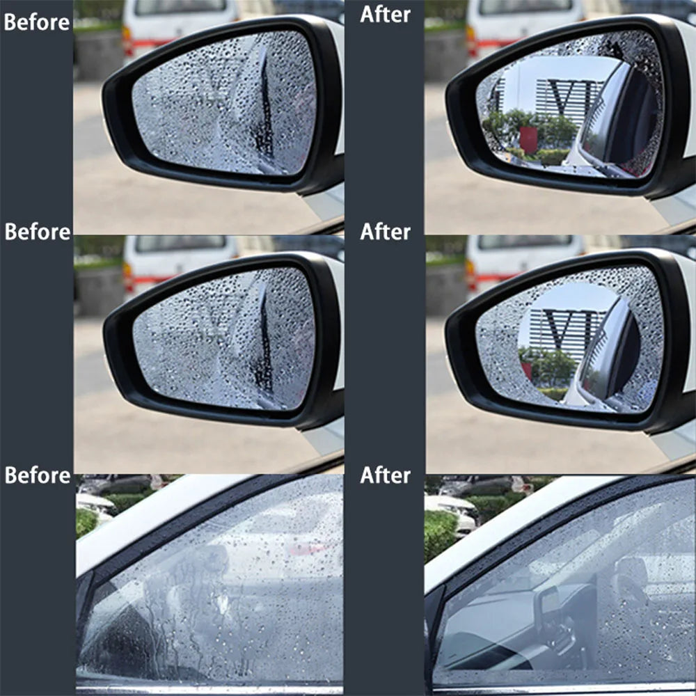 Car Rainproof Anti Fog Sticker Car Rainproof Film Clear Window Waterproof Film for Car Motorcycle Mirrors Film Accessories