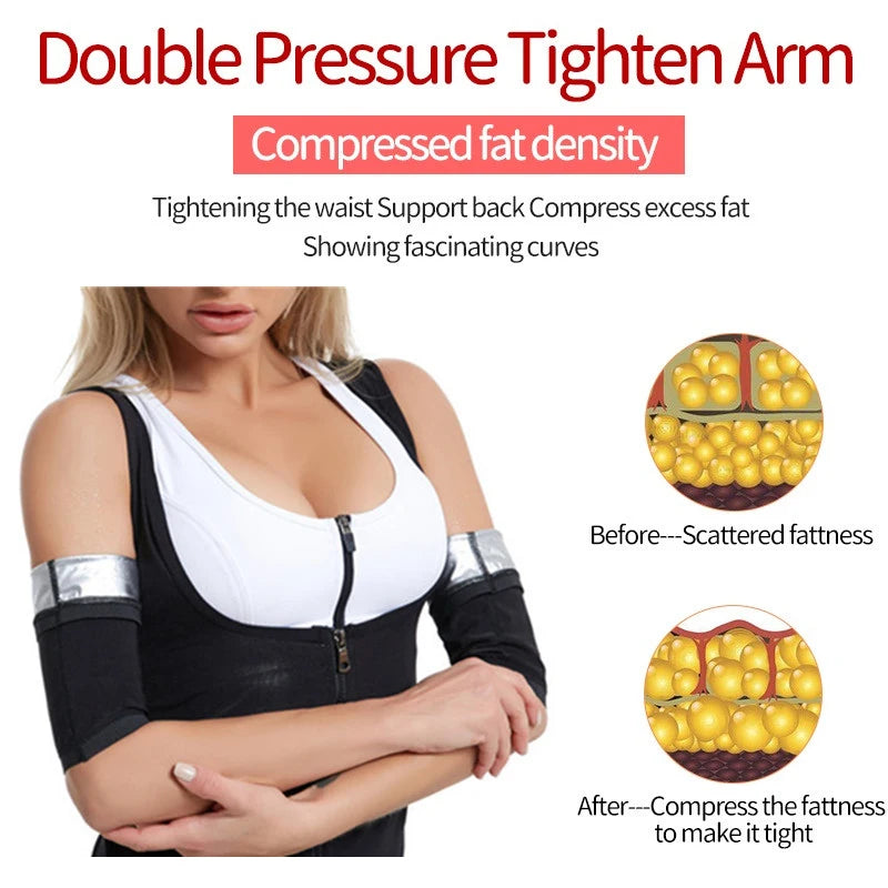 1Pair Arm Slimming ShaperS Compression Wrap Sport Sauna Sweat Bands for Weight Loss Women Workout Fitness Arm Trimmer Strap