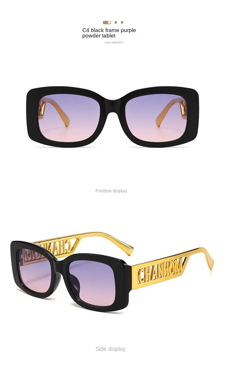 Fashion Fishing Sunglasses Male Female Black Frame Letter Palm Hip-hop Trend Brand High-end Sense Sunglasses Travel Sunglasses