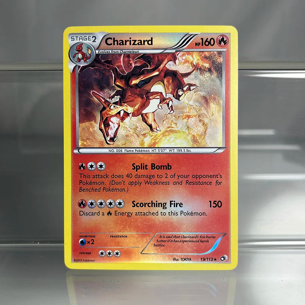 Charizard PTCG Single Collection Card 1st Edition 1996 Vmax Ex Rare Rainbow Card PKM Proxy Cards Toys Gifts