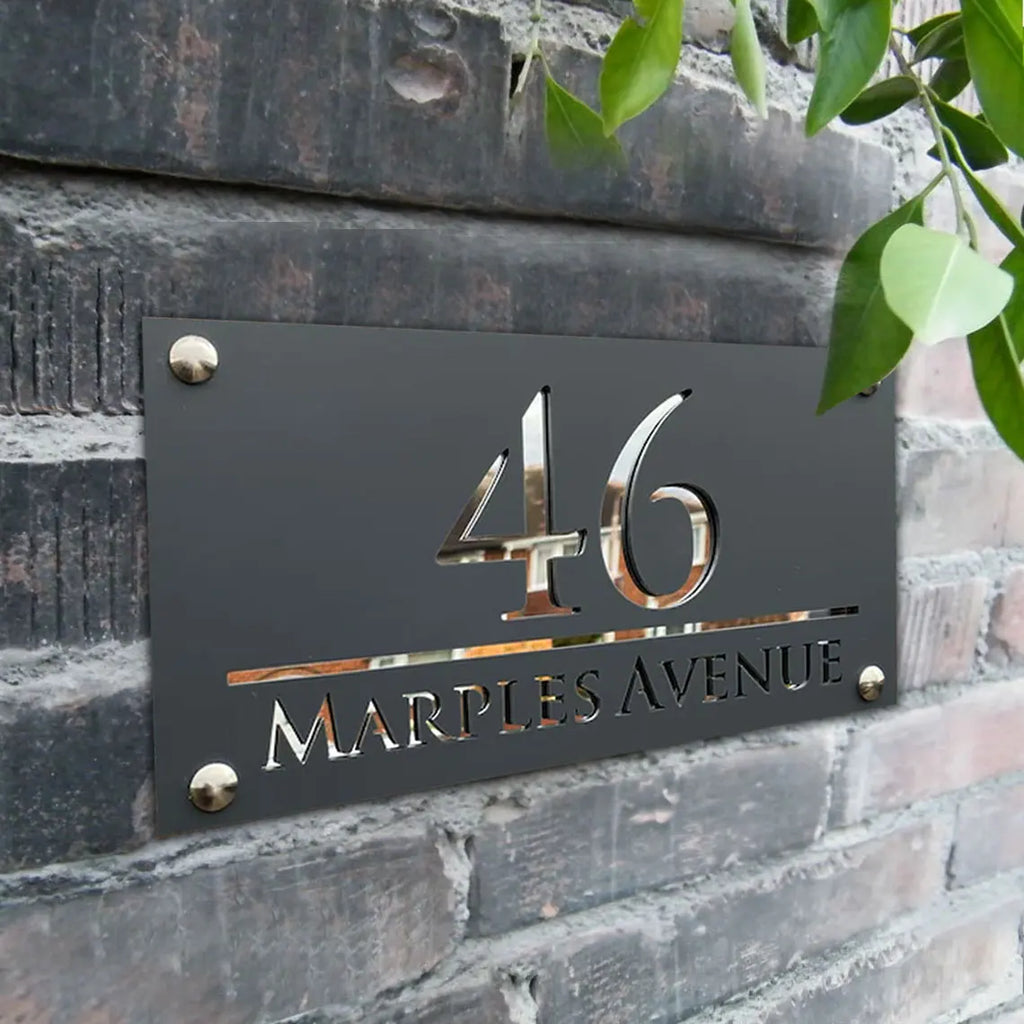Customized Sign Outdoor House Number Plate Personalized Family Address Name Hotel Sign 3D Acrylic Laser Cut Wall Plaque