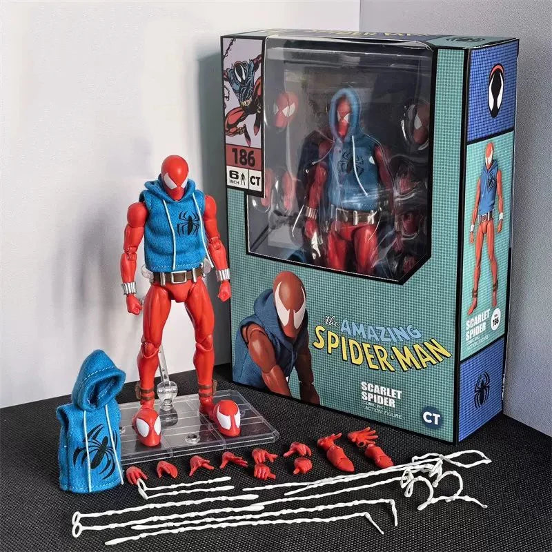 Ct Toys Mafex 001Spiderman Peter Parker Andrew Garfield The Amazing Spider-Man Shf Anime Action Figure Figurine Toys Customized
