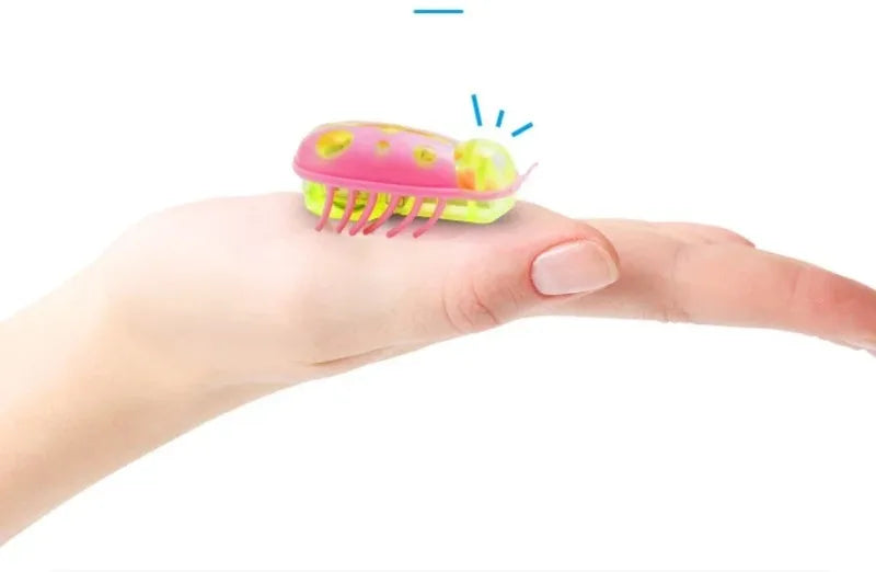 Mini Electric Bug Pet Dog Cat Toy Interactive Cute Ladybird Beetle Animal Shape Cat Toys Walking Insect Cat Playing Supplies