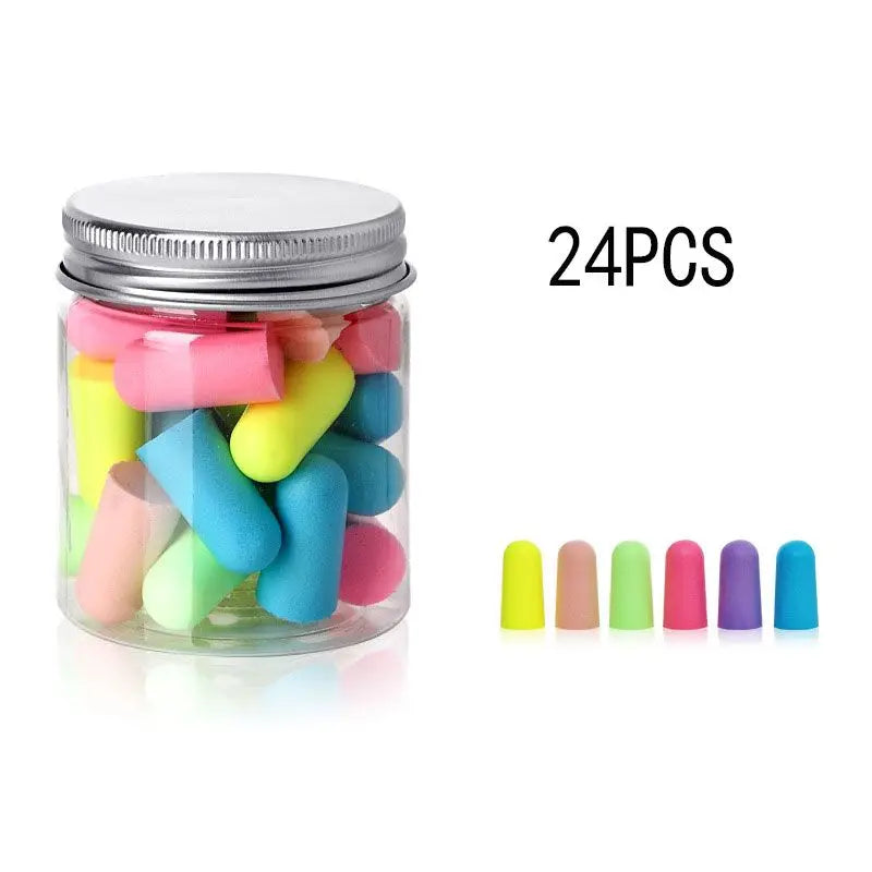 24/60/120 Pcs Bullet Type Foam Earplugs Anti-Noise Abatement Sleeping Ear Plug Mulitcolor