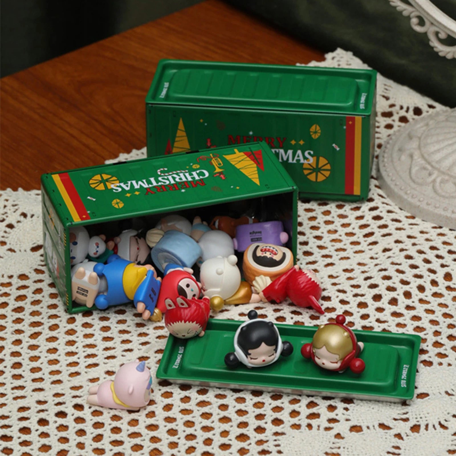 Miniature Storage Display Box Desktop Mini Container Model Mini Iron Storage Box Creative Decoration Collect Small Items Gifts