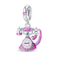 925 Sterling Silver Tailor Sewing Machine Telephone Alarm Clock Charms Pendants Fit 925 Original Bracelets DIY Jewelry