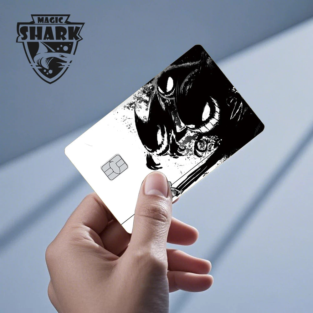 Maigc Shark Cute Pokemons Mewtwo Eevee Pikachu Gengar Sticker Film Cover for Debit Credit Card No Fade