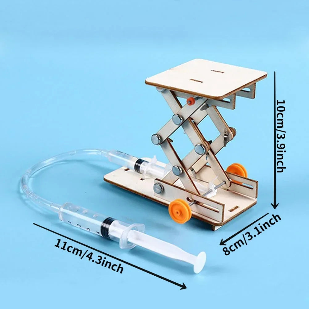 1Set Kids DIY Science Toys Hydraulic Lift Table Model Educational Scientific Experiment Kit for Physics School Projects