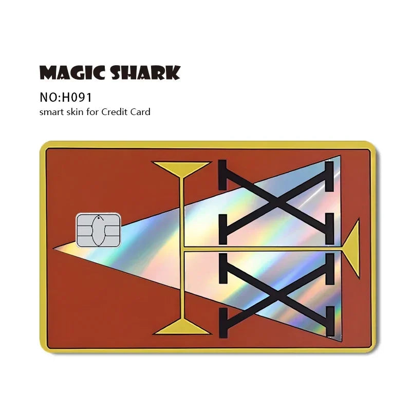 Magic Shark Mcloving Spider Anime Shinny Laser Holographic Matte Skin Film Sticker for Debit Bank Credit Card
