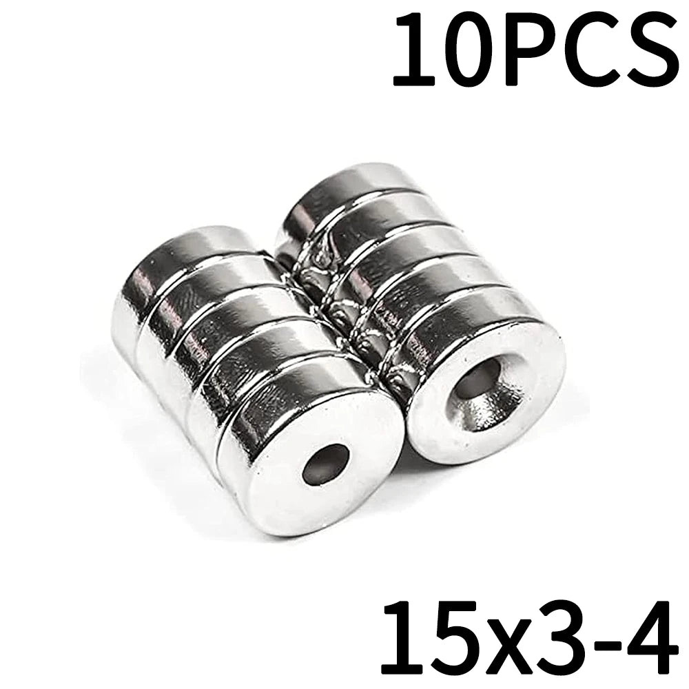 12x3 15x3 15x5 Hole 4mm Small Countersunk Round NdFeB Neodymium Magnet Powerful Rare Earth Permanent Fridge Magnet With M4 Screw