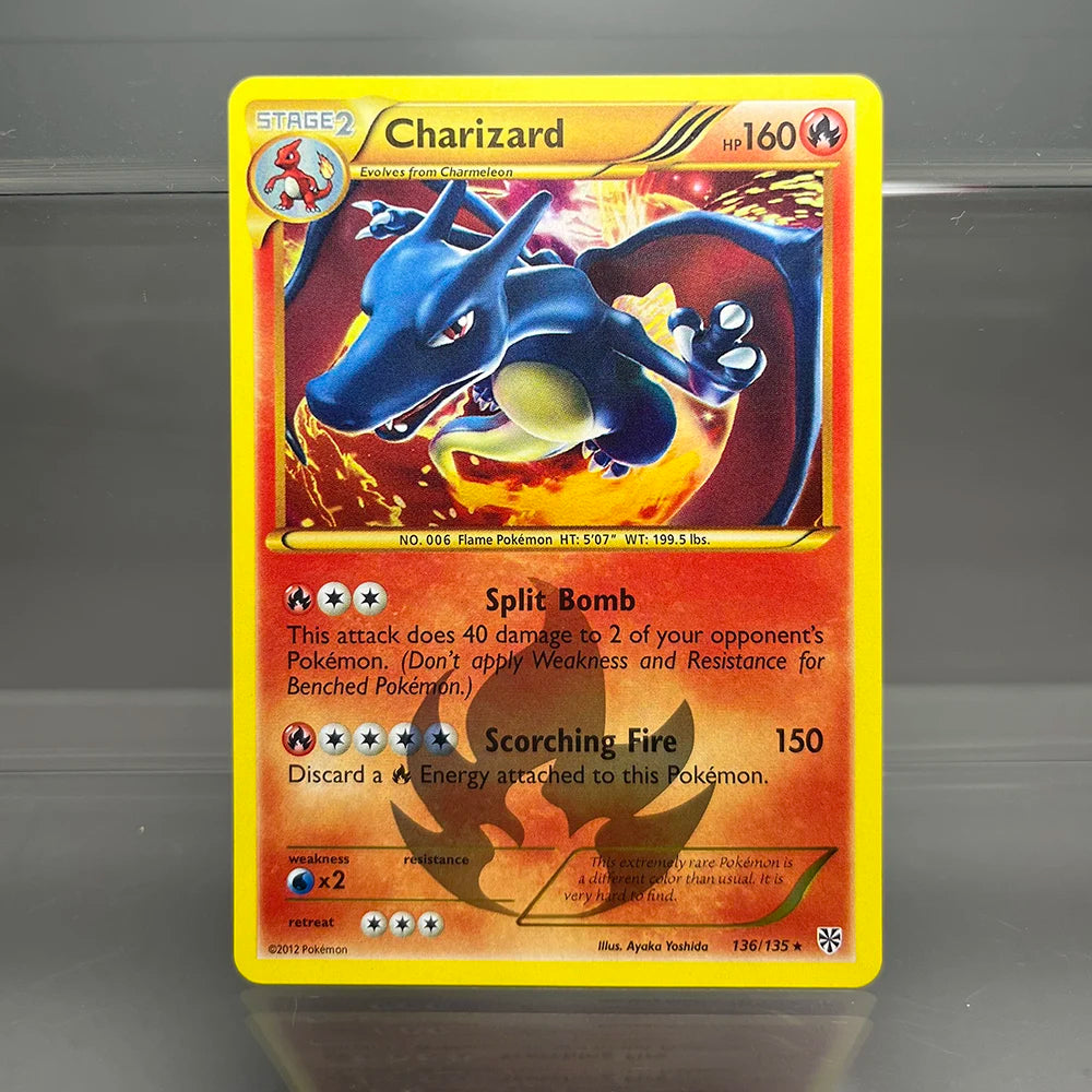 Charizard PTCG Single Collection Card 1st Edition 1996 Vmax Ex Rare Rainbow Card PKM Proxy Cards Toys Gifts
