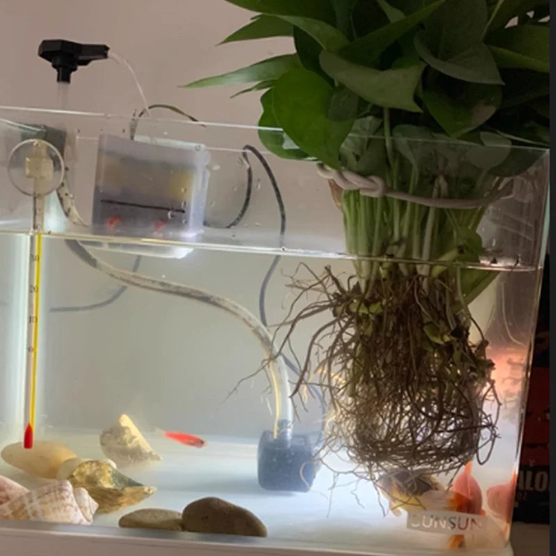 Ultra Quiet USB Aquarium Fish Tank Filtration Pump Mini Pet Fountain Submersible Adjustable Flow Water Circulation Pump 5V 5W