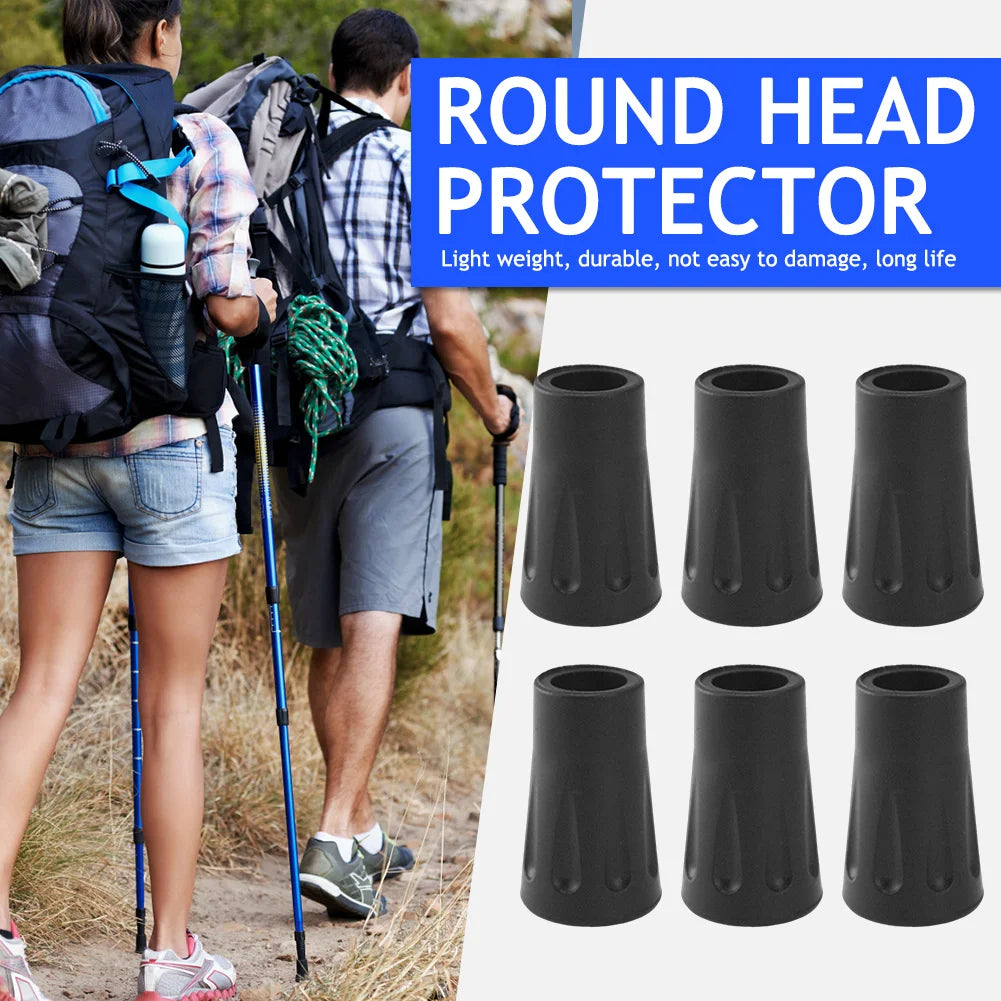 Anti-Slip Hiking Sticks with Cap Protection Cap Pointe De Canne De Marche Cushioning Tips 6/12 Pieces Escalade