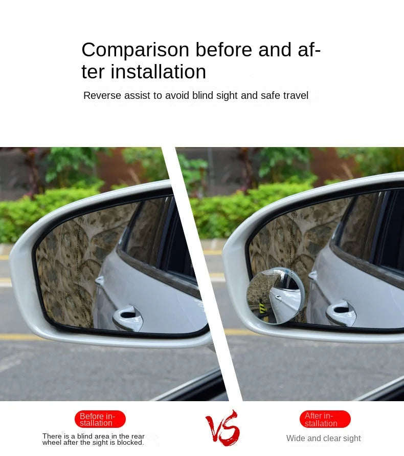 SEAMETAL 2PCS Upgrade Car Rearview Mirror Wide-angle Blind Spot Car Auxiliary Rearview Convex HD Mirrors for Car Accessories