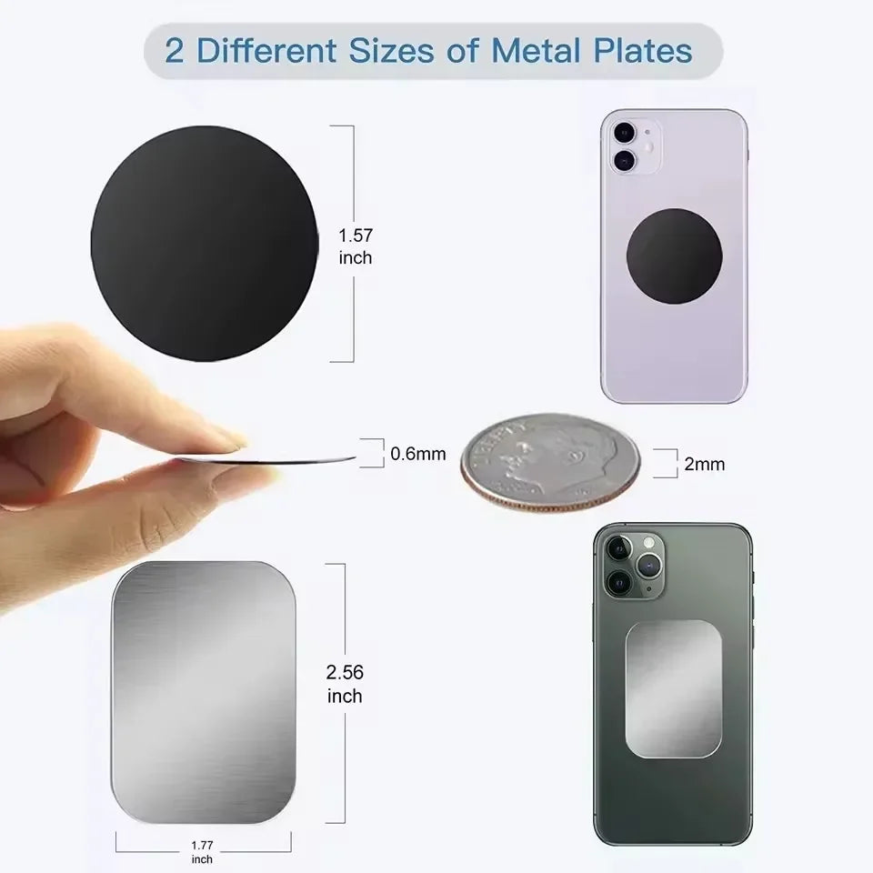 Magnetic Metal Plate for Car Phone Holder Stand Universal Iron Sheet Sticker Tablet Desk Cell Phone Bracket Magnet Sticker Mount