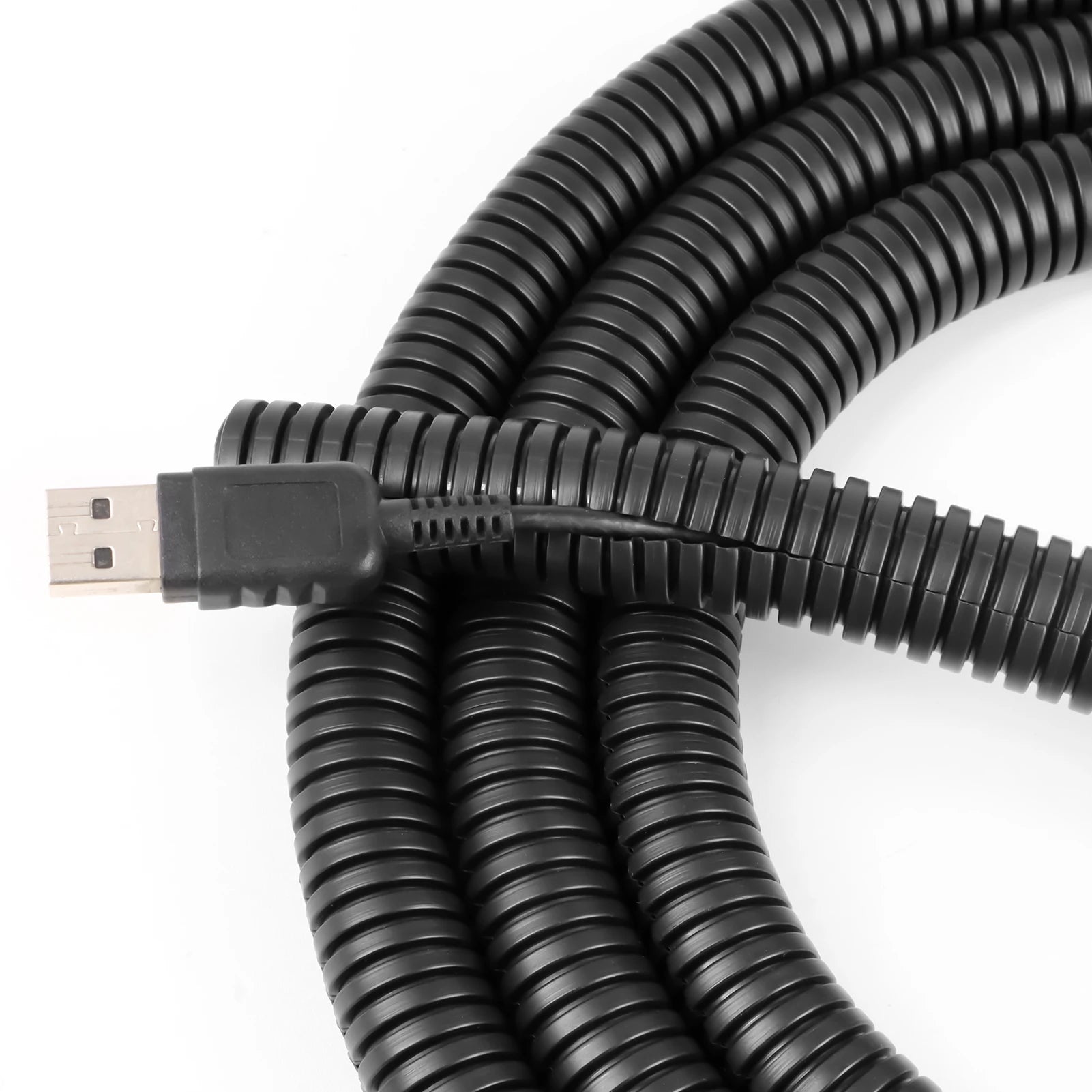 3/5/10m PP Insulated Corrugated Pipe AD 7.5 ~ 34.5mm Wire Harness Threaded Hose Plastic Auto Mechanical Line Protection Sleeving