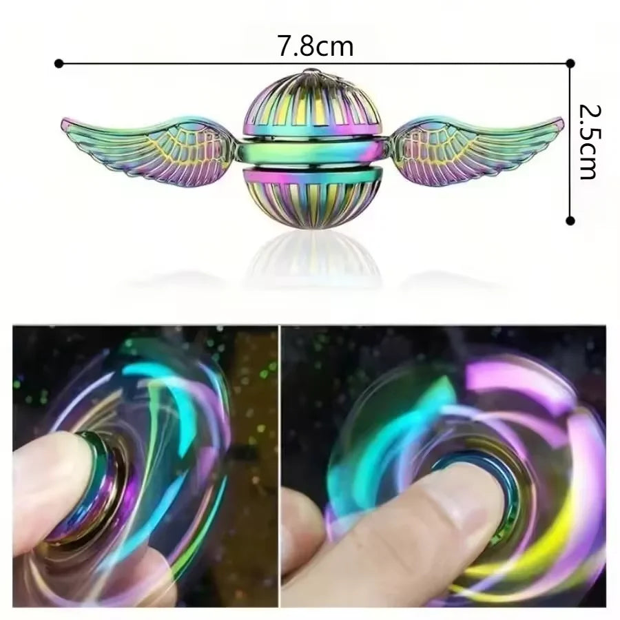 EDC Magic Fidget Spinner, Adult Stress-resistant Fidget Spinner Irritability Stress-relieving Toy, Rotating Metal Ball Table Toy