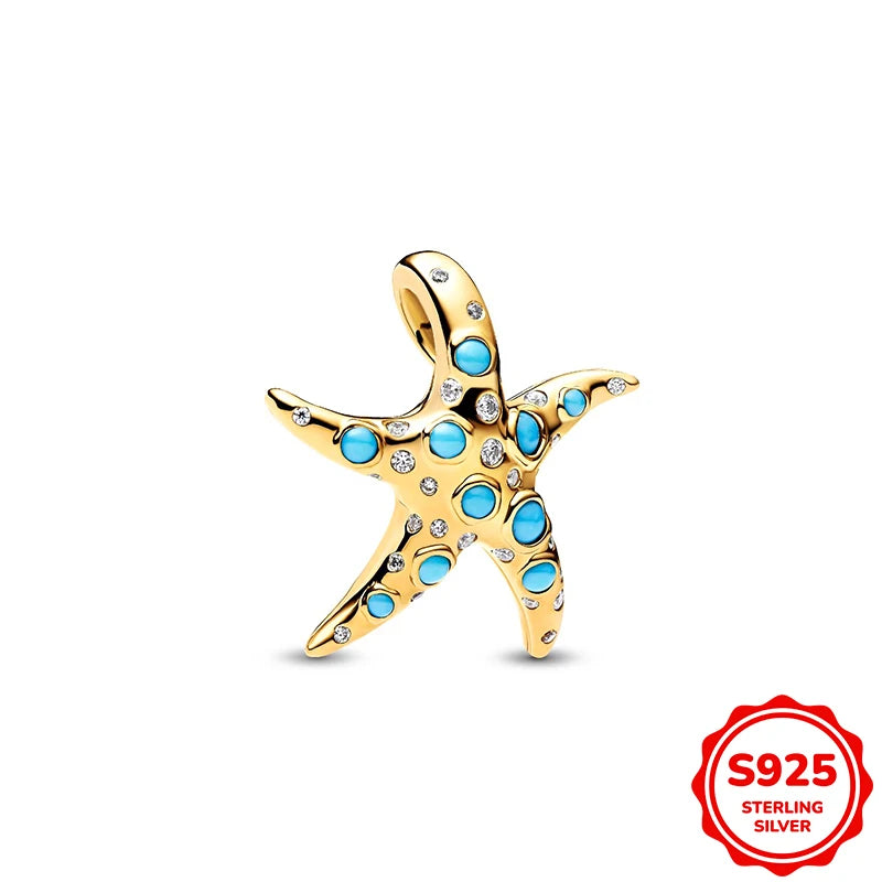 Charms plata de ley Disney Gold Plated Lily Flower Pendant Beads Fits 3mm Bracelets Necklace For Women Luxury DIY Fine Jewelry