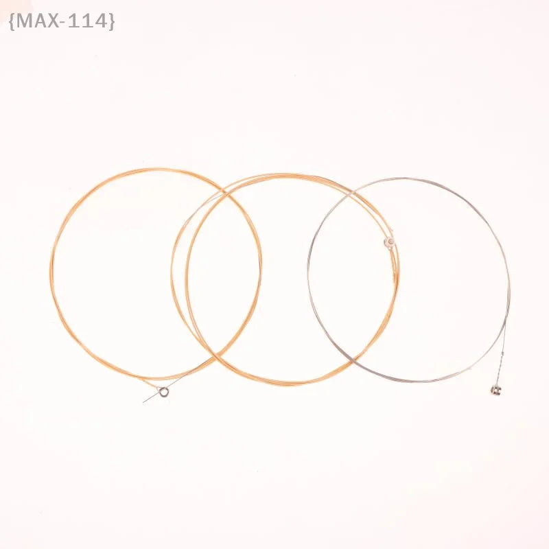{MAX-114} 1 Pcs Smooth-Feel Non-Oxidation Acoustic Guitar Strings Set - Ideal For Ballad & Ethnic Plucked Instruments