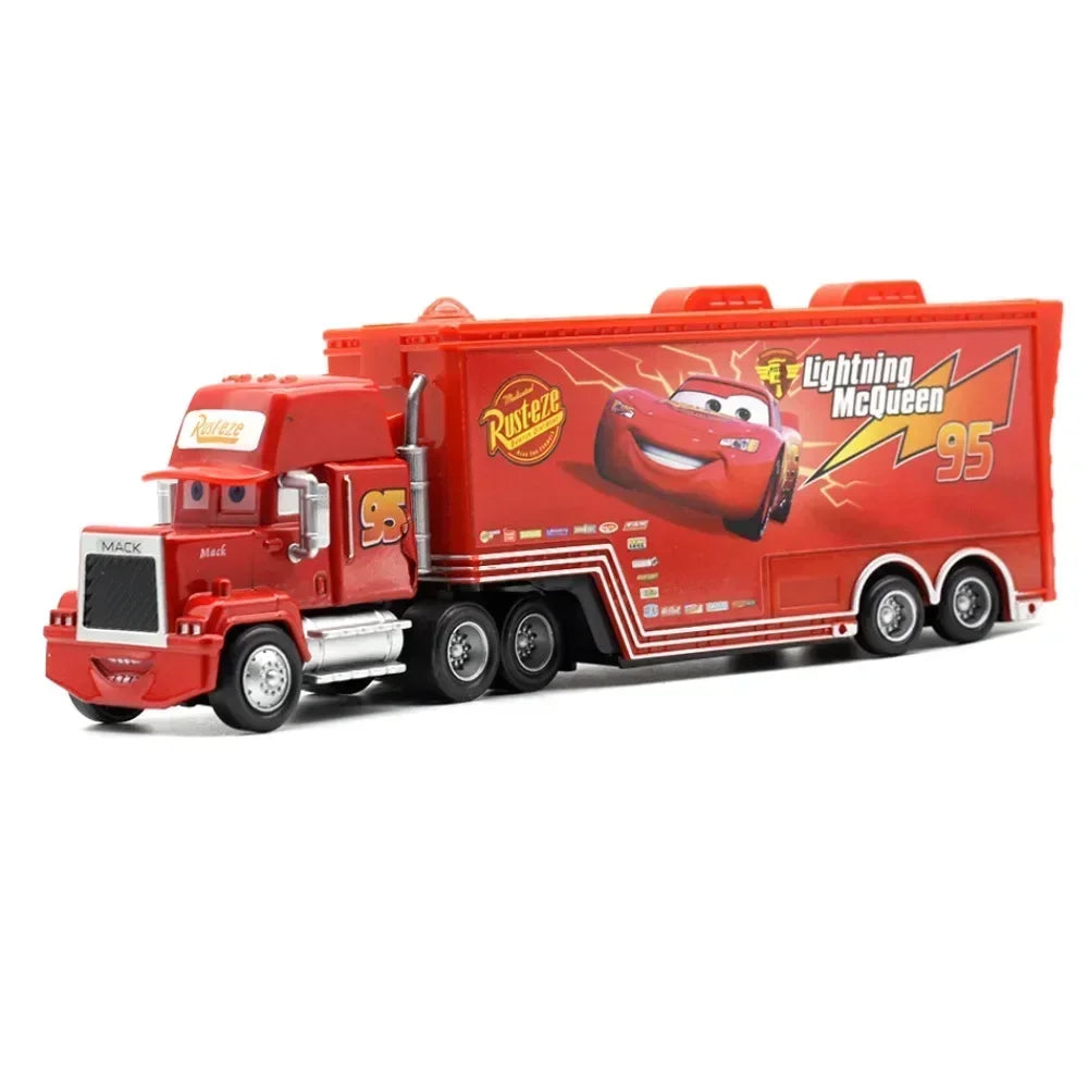 IN STOCK! Disney Pixar Cars And Truck Set Lightning Mcqueen Uncle Mike The King Cruz Model Trucks Car Christmas Gift for Kids