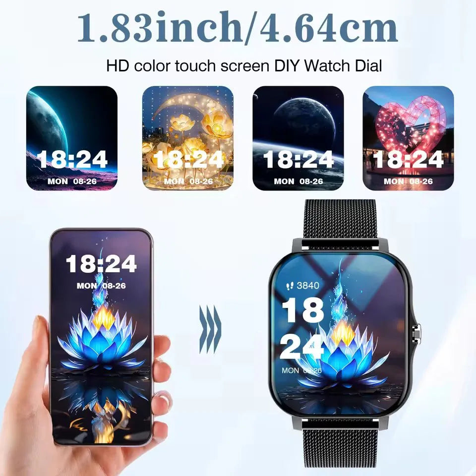 2026 New Bluetooth Call Smart Watch Information Push Men Women Health Monitoring Watch Pedometer IP68 Smartwatch For Android IOS