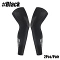 1 Pair Sports Leg Sleeves, Full Leg Compression Sleeve for Men and Women, Long Knee Sleeve with Anti-slip Silicone Strips
