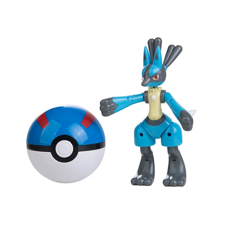About Pokemon Anime Figure Charizard Pikachu Gyarados  Pocket Monster Figure Pokeball Action Deformation Toy Model Gift