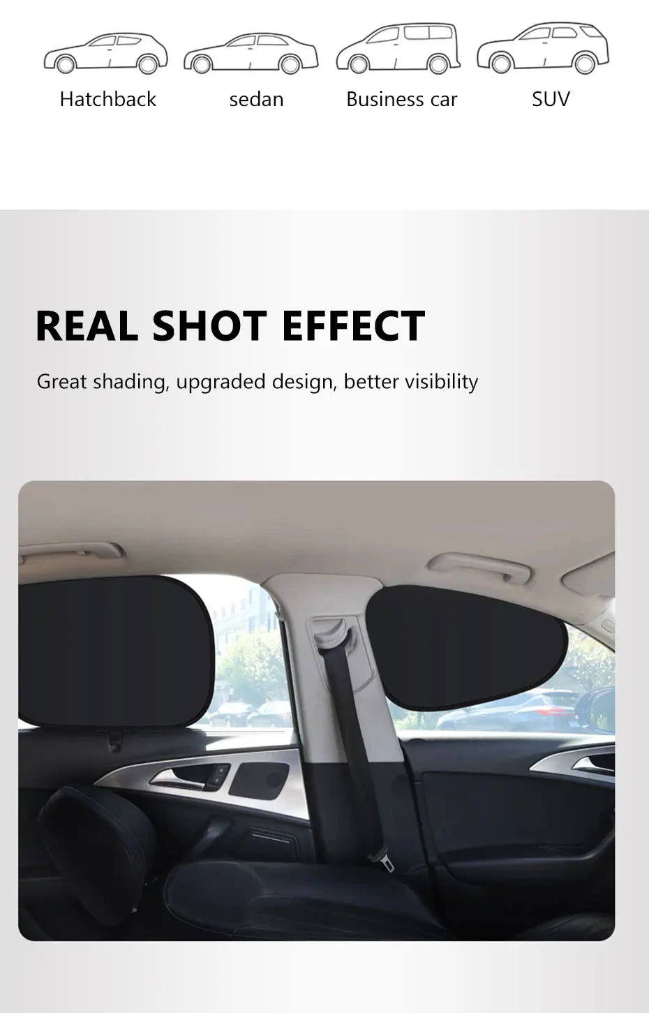 New Electrostatic Sun Visor for Car Side Window 4-Layer Sun Shade Curtains Anti-Glare UV-Blocker Auto Internal Blocker 99.9% UV