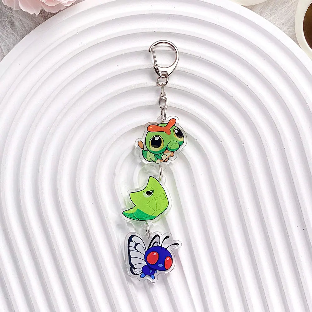 Pokémon Characters Pikachu Bulbasaur Jigglypuff Acrylic Keychain Bag Charms Accessories Backpack Pendant Key Holder Friend Gifts