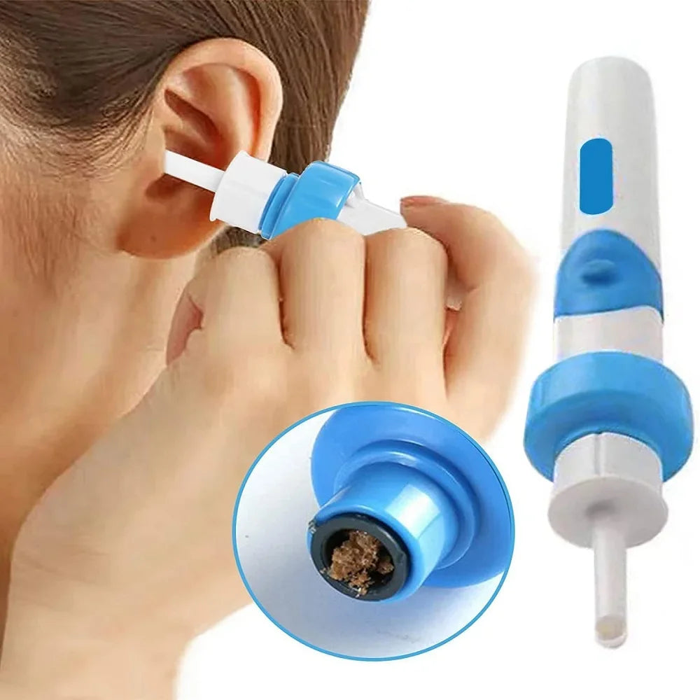 1 Set Electric Ear Wax Remover, Automatic Vacuum Ear Cleaner Tool Set, Safe & Gentle Earwax Removal Kit for Adults & Kids