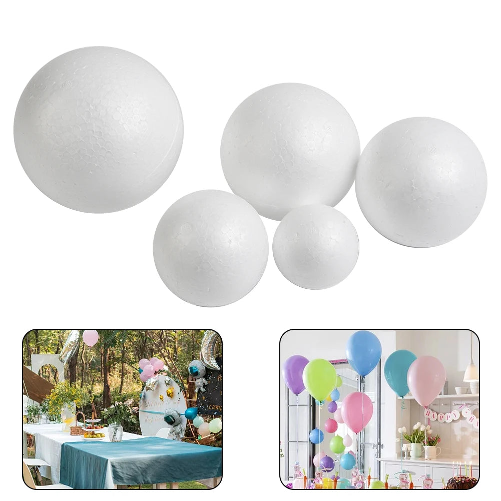 6-12cm Modelling Polystyrene Foam Balls White Craft Balls DIY Hand-painted Gifts Accessory Wedding Celebrations Event Supplies