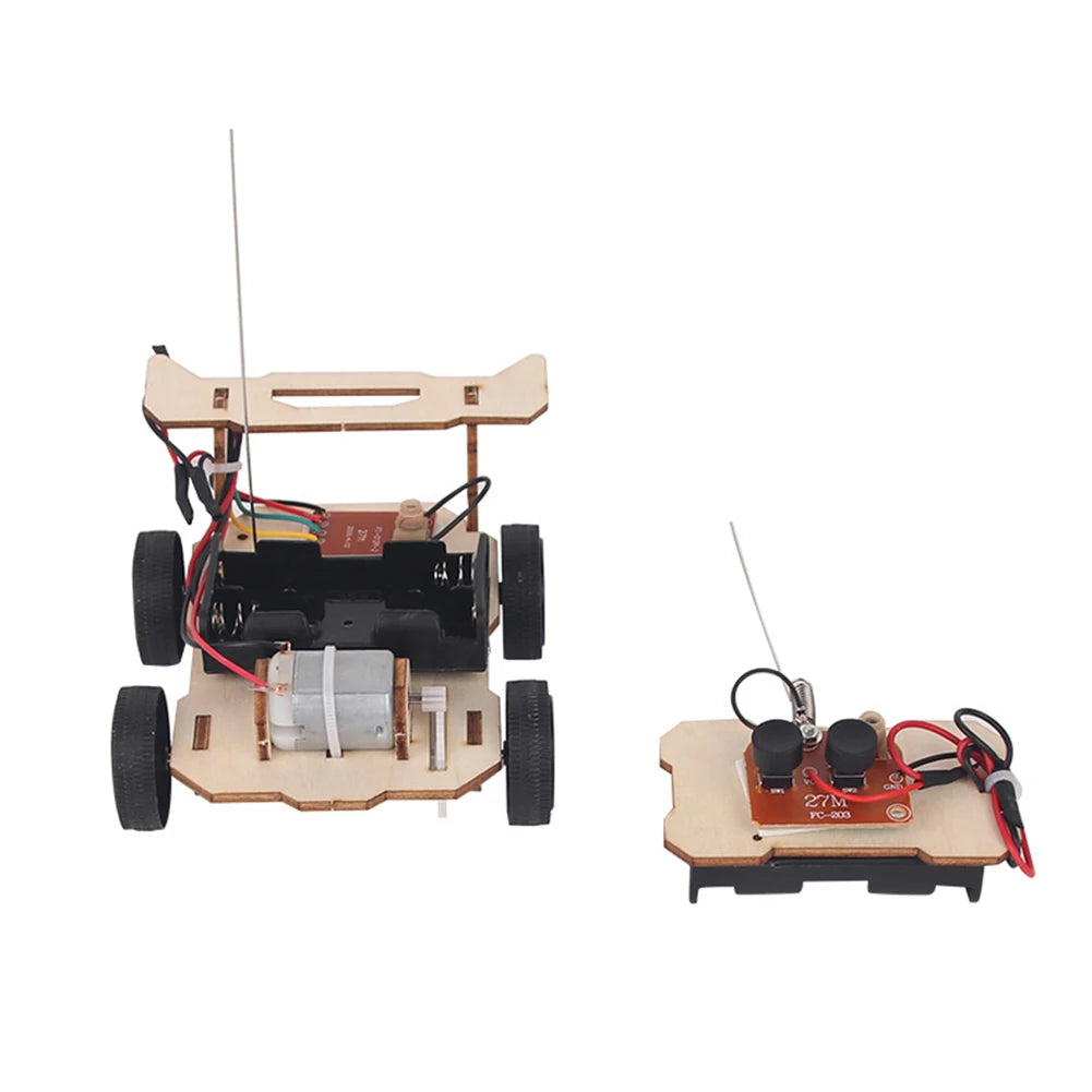 DIY RC Car Model Assemble Kit Mini Teaching Learning STEM Project Science Education Aid Experiment Toys for Kids Children Gifts