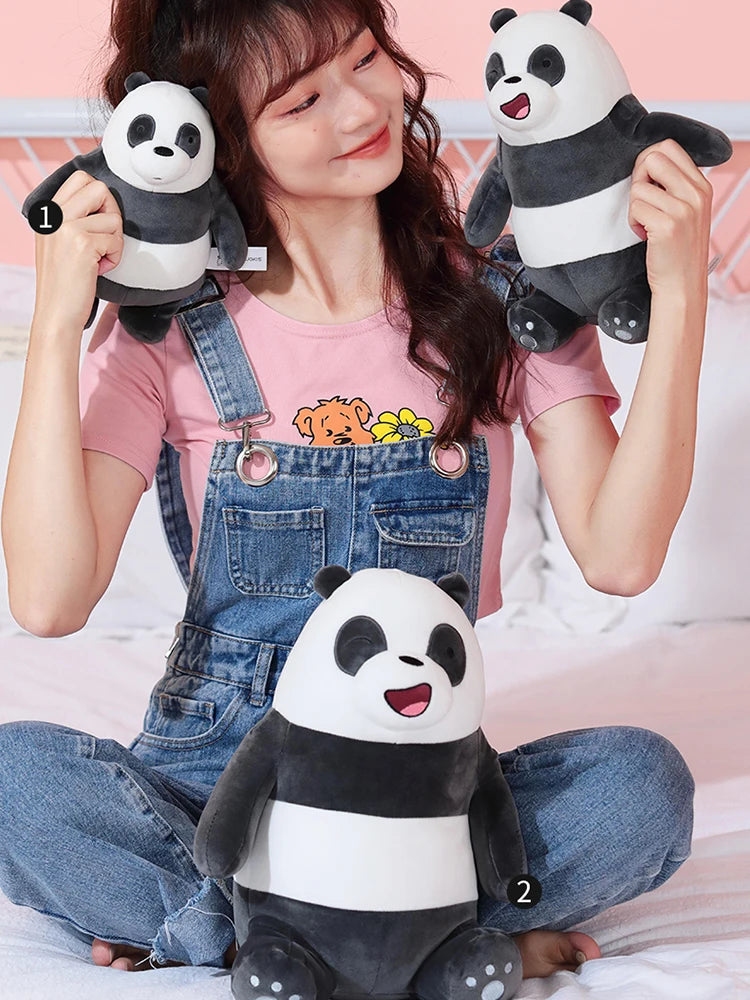 24cm Standing We Bare Bears Cartoon Plush Toys Grizzly Panda Icebear Soft Stuffed Dolls Plushies Figures Gifts