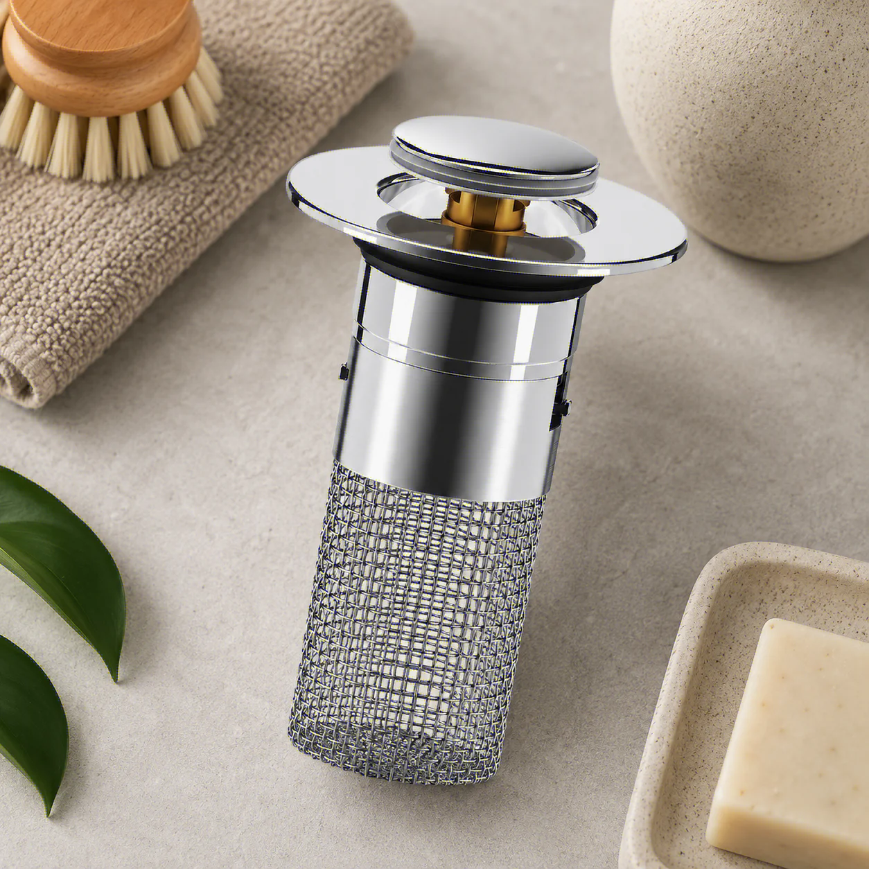 Universal Sink Accessory 2026 Stainless Steel Washbasin Drain Pipe Leak Proof Odor Proof Bullet Core Pressure Type