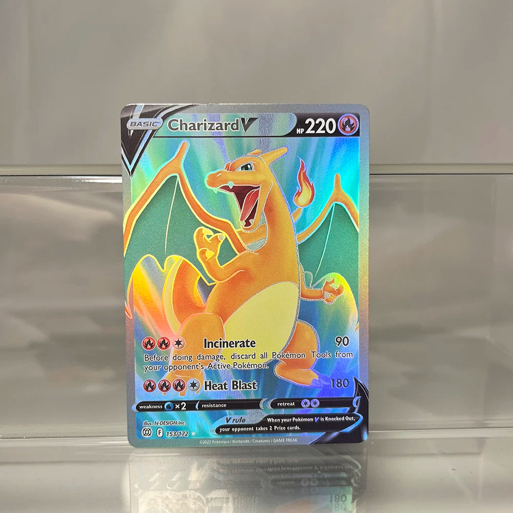 Charizard PTCG Single Collection Card 1st Edition 1996 Vmax Ex Rare Rainbow Card PKM Proxy Cards Toys Gifts