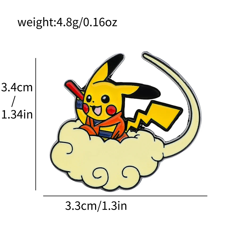 Pokemon Anime Enamel Lapel Pin - Japanese Cartoon Collectible Badge Cute Design Ideal Gift for Children Backpack Hat Collar Broo
