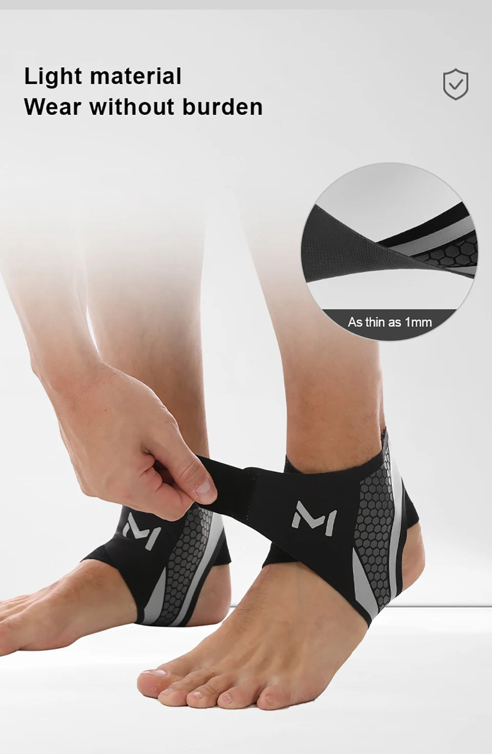 1Pcs Ankle Support Light Thin Breathable Pressurized Fixation Prevent Ankle Sprains Tendon Injury Ankle Joint Protective Cover