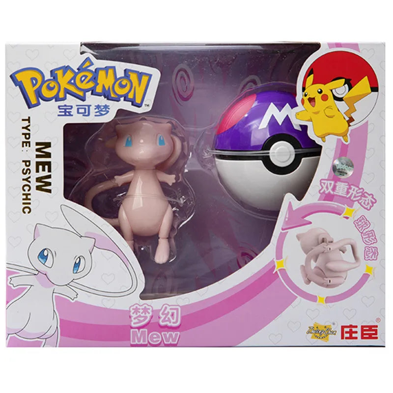 About Pokemon Anime Figure Charizard Pikachu Gyarados  Pocket Monster Figure Pokeball Action Deformation Toy Model Gift
