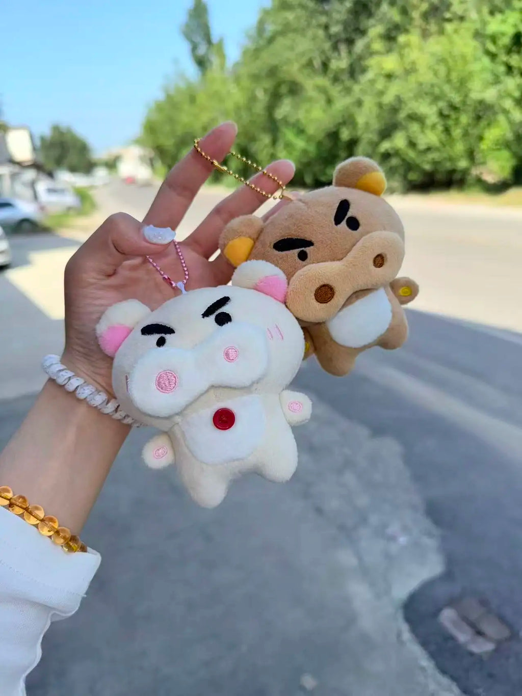 New Cute Bear Pig Plush Keychain Funny Expression Soft Toy Pendant Cartoon Doll Kawaii Decor Bag Xmas Cute Gift For Friends Kids