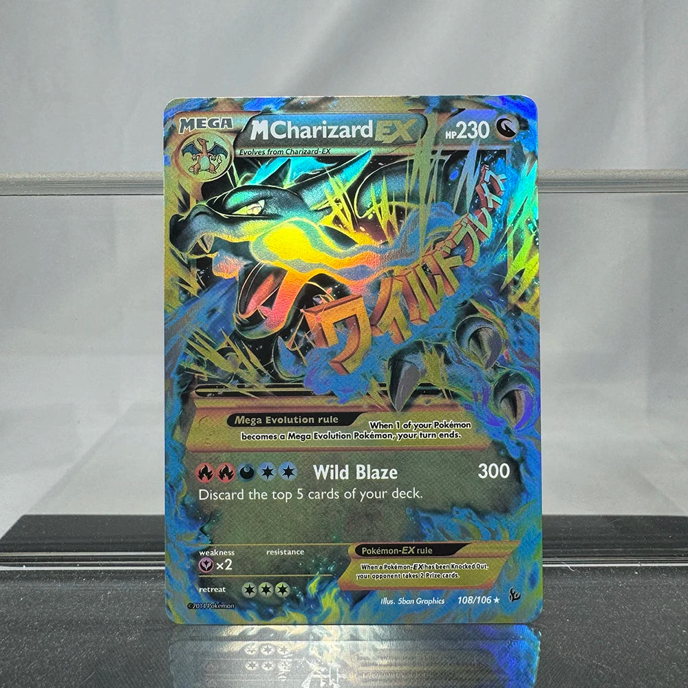 Charizard PTCG Single Collection Card 1st Edition 1996 Vmax Ex Rare Rainbow Card PKM Proxy Cards Toys Gifts