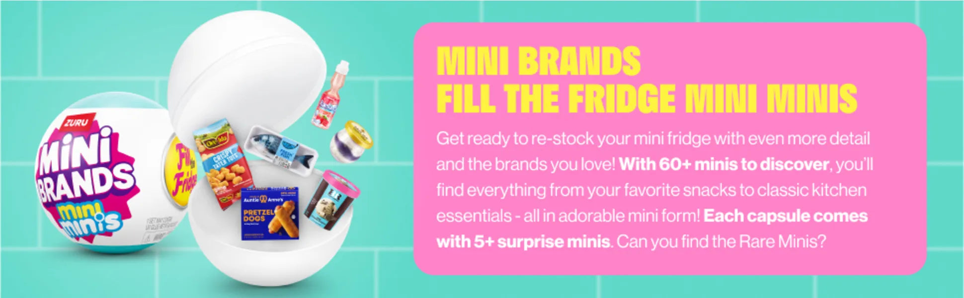 Mini Brands Fridge Mystery Ball Capsule Blind Box Set Play Kitchen Miniature Refrigerator Toys Cute Ornament Kids Birthday Gifts