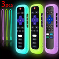 1/2/3 piece set of luminous silicone remote control with rope suitable for TCL Hisense Roku TV remote control