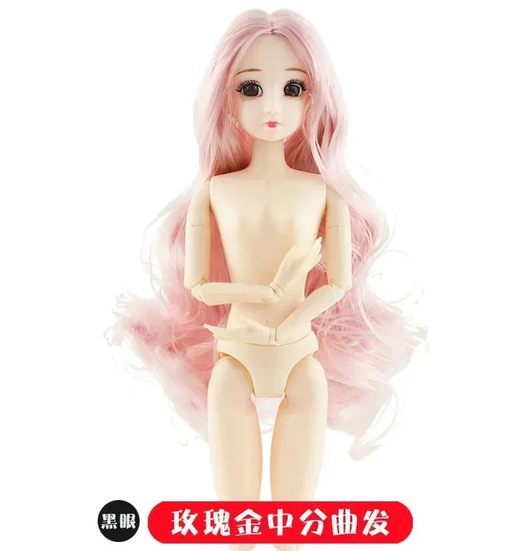 30cm Doll Toys for Girls 1/6 BJD Dolls Body Make-up 3D Eyes Beautiful Princess Baby Girl Dolls Plastic DIY Toy for Girls
